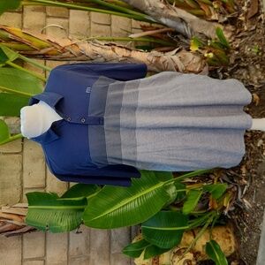 Travis Matthew Blue Collared Polo Shirt Extra Large